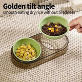 Easy-clean transparent cat feeding bowls – stylish solution for organized and mess-free pet dining.