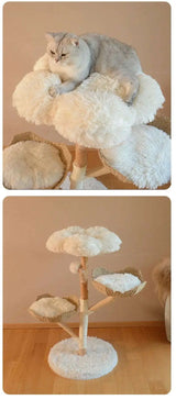 Stylish and functional cat climbing tree with a cozy resting spot