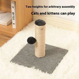 Stylish vertical grey sisal cat board offering durability and optimal claw care for energetic cats