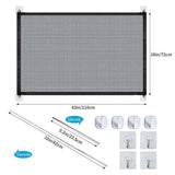 Pet safety mesh gate for stairs and doors, portable magic barrier for dogs