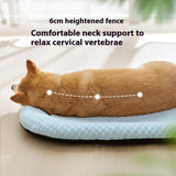 Ice cooling dog mat with breathable air mesh and 3D comfort, perfect for kennel use