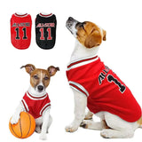 Spring summer cotton dog vest for small pets, breathable casual pet T-shirt outfit.
