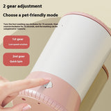 Pet washing cup with gear adjustment options on a beige background