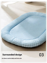 Cooling pad for dogs in kennels or crates, breathable ice mat with soft 3D mesh layer