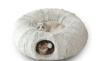 cat donut bed