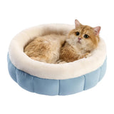 Anti-skid round cat bed designed for ultimate indoor comfort.