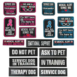 Comfortable embroidered pet apparel – Velcro dog coat with removable patches for daily wear