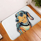 Machine washable anti-slip soft flannel mat with adorable dog print for pet comfort. -  14-Dog-45x75cm