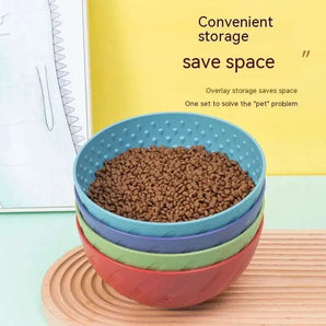 Anti-tumble dog feeding bowl made from durable PP material