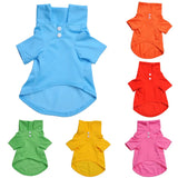 Stylish casual dog polo shirt for small and large pets, comfortable and breathable pet apparel.