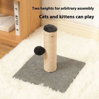 Stylish vertical grey sisal cat board offering durability and optimal claw care for energetic cats