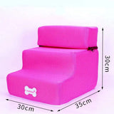 Soft sponge pet ladder for small dogs, perfect stairs for climbing high beds or furniture. -30x30x35