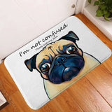 Stylish soft flannel anti-slip dog print mat offering cozy warmth and floor protection. -  13-Dog-45x75cm