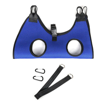 Pet grooming hammock for cats and dogs nail trimming support bag for easy home grooming. -  Five-piece-set-small-Blue