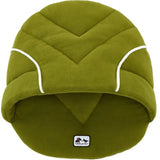 green cat sleeping bed