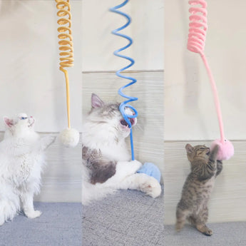 Cat Toy Self-Hi Sucker Spring Rabbit Hair Ball Interactive Play Pet Supplies Interactive Toys main