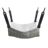 Stylish elevated hammock bed for small pets, designed with comfort, elegance, and durability in mind -  Grey-grid-XL