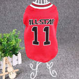 Soft cotton spring dog T-shirt, lightweight summer vest for pets with sensitive skin. -  Red-XXL