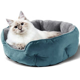Comfortable round pet bed with machine-washable cover and waterproof base for everyday UK pet use