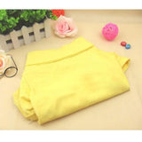 Sporty and comfortable dog polo shirt with a classic buttoned design for fashionable pets. -  Yellow-XS