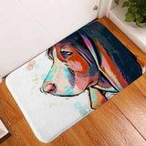 Washable soft flannel dog print anti-slip mat for protecting floors and keeping pets comfortable. -  7-Dog-45x75cm
