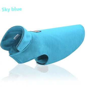 Sky-Blue-XXXL Breathable thickened warm pet autumn and winter dog clothes for cozy warmth without overheating.