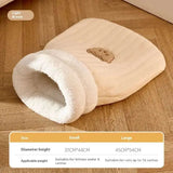 Soft and warm pocket sleeping bag for cats, perfect for cold weather
