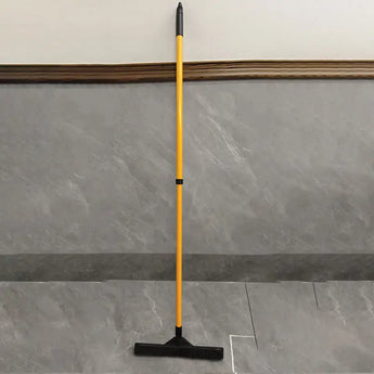 Effortlessly sweep away pet hair using a double-section retractable rubber broom for all floor types -  Yellow