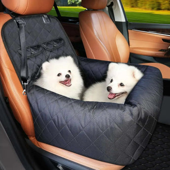 Car Seat Protector for Pets – Waterproof Travel Mat for Dogs and Cats -  Black