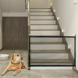 Dog safety gate mesh for stairs and doors, portable magic guard net for pets