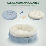 Premium donut dog bed with plush cushioning for ultimate pet relaxation.