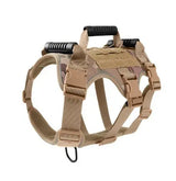 Camouflage-XL - Robust K9 tactical dog harness designed for walking medium and large dogs with chest stability.