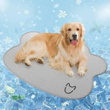 Cooling pet ice mat for dogs, breathable ice silk pad, non-slip, durable and scratch-resistant. -  Profiled-Light-Gray-85x120cm-XL