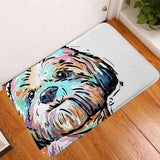 Soft flannel anti-slip dog print mat ensuring warmth, safety, and comfort for pets indoors. -  9-Dog-45x75cm