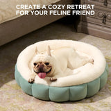 Indoor pet bed for small dogs and cats with a soft, raised design.