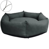 Durable dog bed with removable washable cover crafted for pet relaxation, cleanliness, and lasting quality. -  Dark-Grey-XL