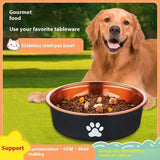 Non-skid stainless steel pet feeding basin for clean, hassle-free meal times at home.
