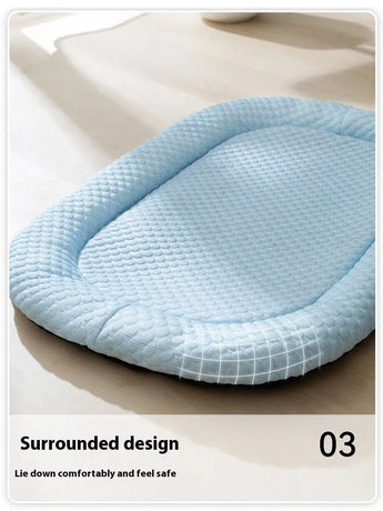Cooling pad for dogs in kennels or crates, breathable ice mat with soft 3D mesh layer