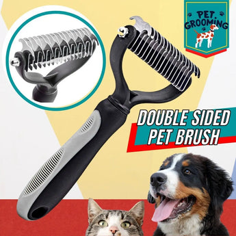 double sided pet brush