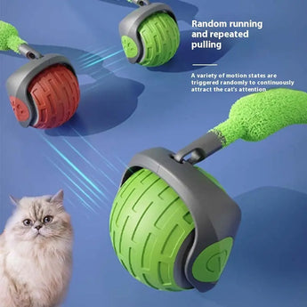 Interactive automatic cat toy ball for endless entertainment, ideal for playful and energetic pets indoors.