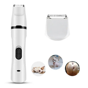 All-in-one pet shaver and nail polisher for grooming dogs, cats, and small animals.