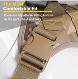 Innovative K9 dog harness offering tactical chest support for walking medium and large dogs reliably.