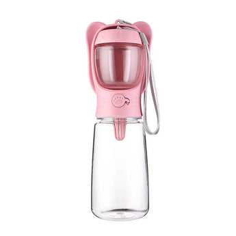 2-in-1 pet water bottle, leak-proof, portable, and ideal for keeping dogs hydrated on trips.