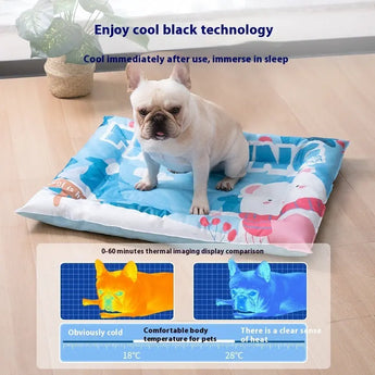 cooling mat with dog