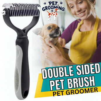 double sided pet brush