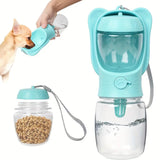 2-in-1 dog water bottle, leak-proof and portable, perfect for travel, hiking, and outdoor adventures.