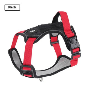 Black-XL-No-cord No-pull vest-style dog harness for large and medium dogs, perfect for outdoor adventures and training.