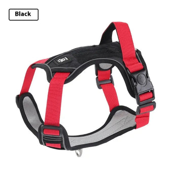 Black-XL-No-cord No-pull vest-style dog harness for large and medium dogs, perfect for outdoor adventures and training.