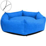 Stylish dog bed with removable washable cover delivering optimal hygiene, exceptional comfort, and sleep solution. -  Blue-XL