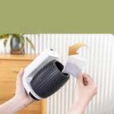 Cat corner scratcher with soft bristles for easy grooming and reducing loose hair.